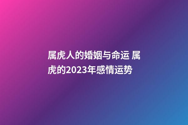 属虎人的婚姻与命运 属虎的2023年感情运势